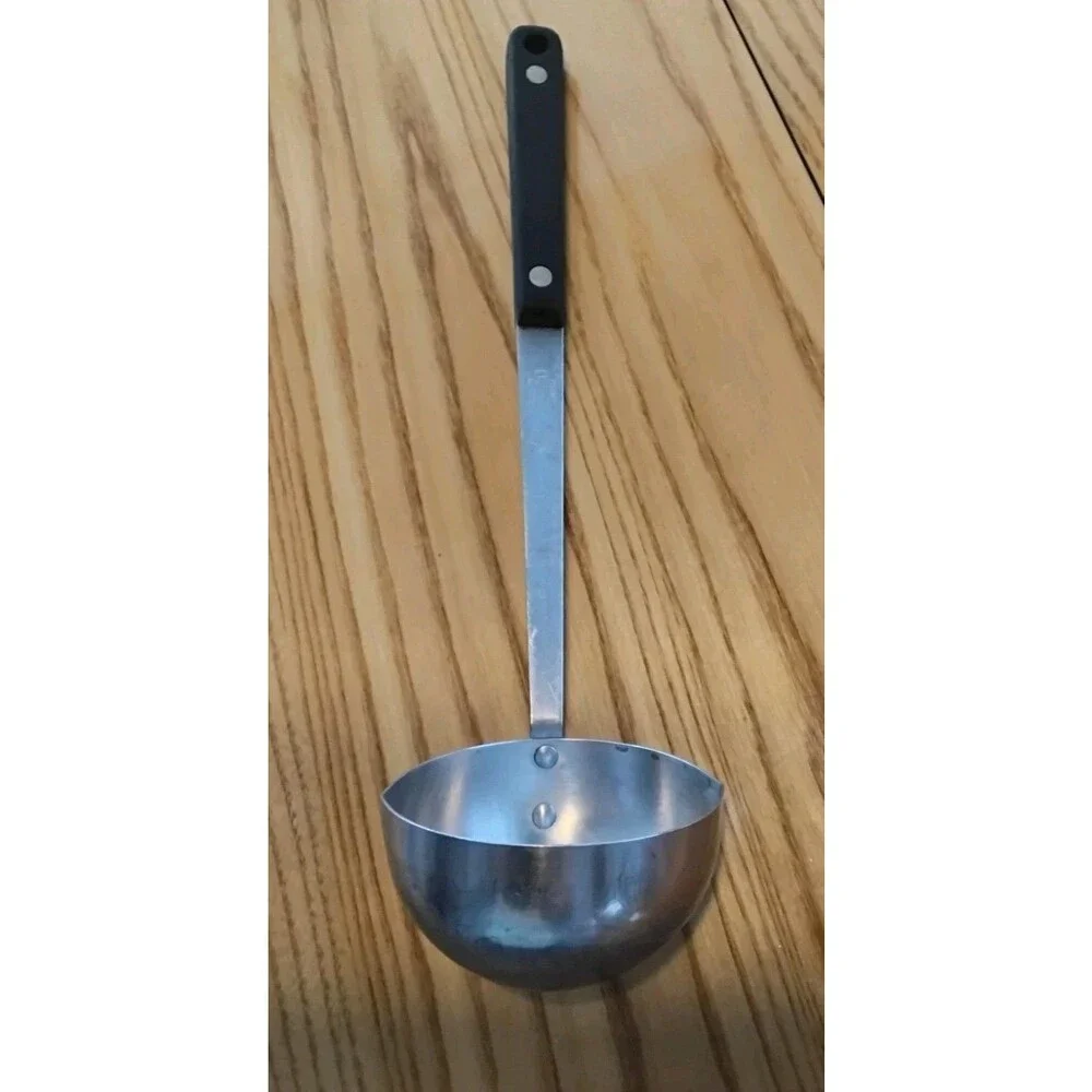 Vintage EKCO Soup Sauce 4 Oz. Ladle Stainless Vanadium Wood Handle 11.5